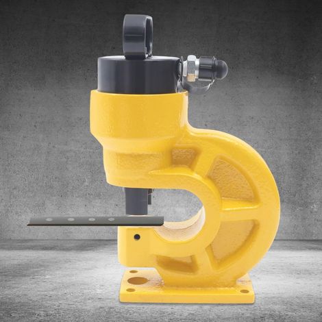 Hydraulische Lochstanze: 31T/310KN, 95mm, 4 Öffnungen (3/8", 1/2", 5/8", 3/4"), Metall, Wolframstahl, Gelbmetall, 8 Löcher, 1 Blatt, Hydraulik (1/5)