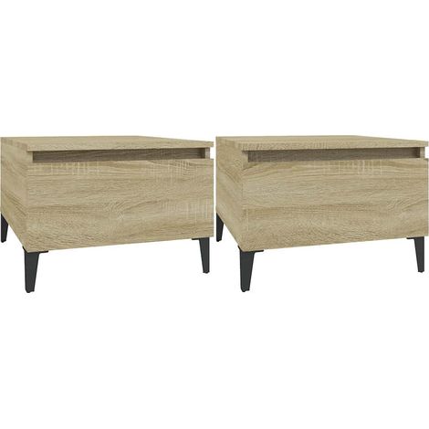 Maison Exclusive - Mesas auxiliares 2 uds madera roble Sonoma 50x (1/5)