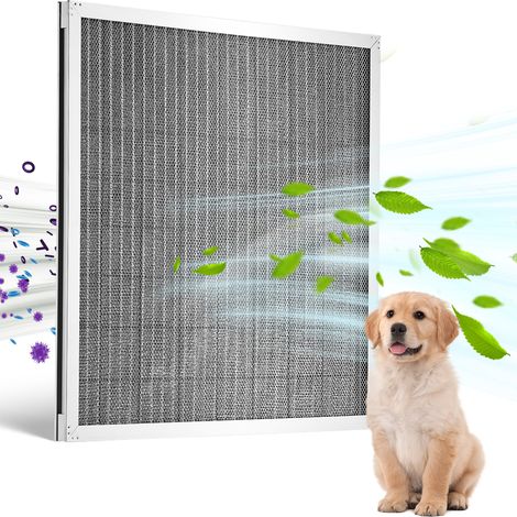 VEVOR Filtro dellAria Elettrostatico, Filtro per Caldaia in Telaio Alluminio, Filtro Lavabile Riutilizzabile a Lunga Durata, per Casa Ufficio, Dimensioni Effettive 501,6 x 501,6 x 20,8 mm (1/5)