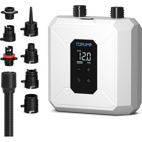 Pompe Électrique pour Paddle sans Fil 20PSI à Batterie Portable, Rechargeable, gonflage rapide, deux étages, gonflage et dégonflage, arrêt automatique, 7 buses, pour SUP, kayak (1/5)