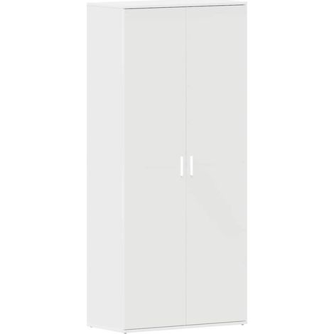 Cabinet à chaussure  Meuble à chaussures Blanc 80 x 39 x 178 cm Bois d'ingénierie