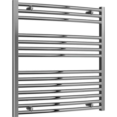 Reina Diva Curved Chrome Electric Towel Rail 800mm High x 750mm Wide (Standard Element) (1/5)