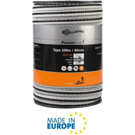 Nastro PowerLine 40 mm Bianco L.200 m GALLAGHER per Recinzioni Elettriche (1/3)