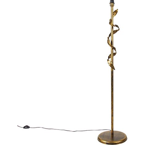 Vintage Stehlampe Antik Gold 29 cm ohne Schirm - Linde