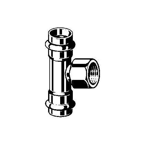 Viega Temponox-Té, d1 42, Rp 3/4, d2 42 Acier inoxydable Modèle 1717.2, 809119 (1/2)