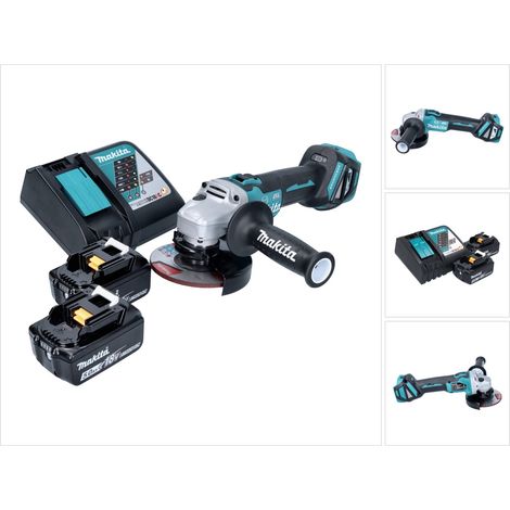 Smerigliatrice angolare a batteria Makita DGA 513 RT 18 V 125 mm brushless + 2x batteria ricaricabile 5,0 Ah + caricabatterie (1/5)