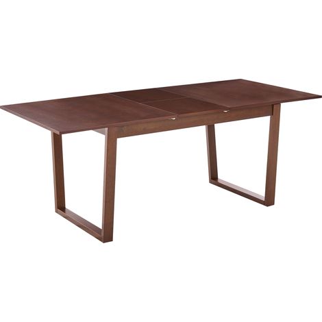 Mesa de comedor extensible con diseño moderno base de paneles 160/200 x 95 cm chapa de madera de fresno oscuro Camden