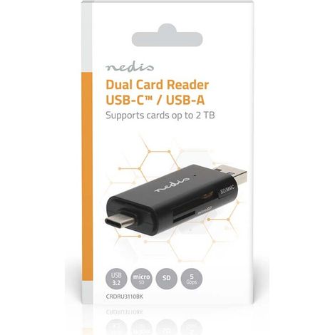 Nedis Kartenleser / microSD (TF) / microSDHC (TF) / microSDXC (TF) / SD / SDHC / SDXC / USB 3.2 Gen1
