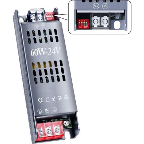 Trasformatore Alimentatore LED 60W DC 24V AC 220-240V IP20