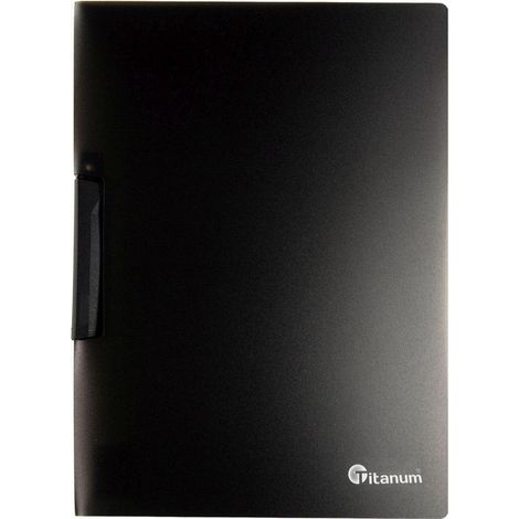 Carpeta negra tamaño A4 con clip