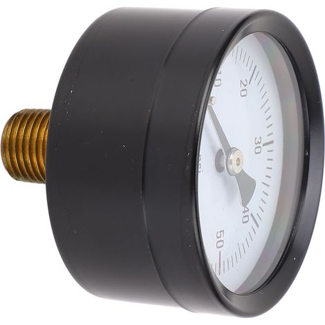 Manomètre 0-60 PSI, filetage NPT 1/4", cadran 2", affichage clair, manomètre axial en acier inoxydable pour air, eau et carburant (1/5)
