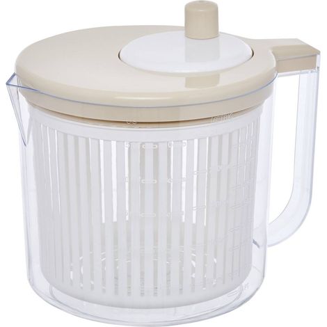 Essoreuse à salade poly ronde 2,5l beige - 5five (1/5)