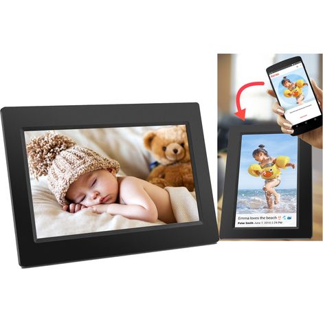 Denver PFF-1015B Digitaler Fotorahmen Schwarz 25,6 cm (10,1") Touchscreen Wifi (1/5)