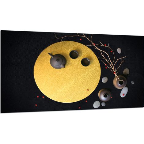 PLAQUE DE PROTECTION EN VERRE POUR CUISINIÈRE 90X52 CAFÉ (1/5)