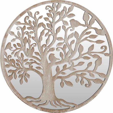 Maison Exclusive - Spiegel Sandfarben 60x2,5 cm Eisen Rund für de (1/5)