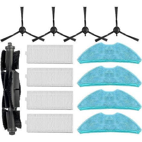 Pièces de rechange compatibles avec les aspirateurs Philips Homerun séries 2000/3000 (XU2000/20, XU2100/10, XU2100/20, XU3100/01) : brosse, filtre, chiffon de nettoyage. (1/4)