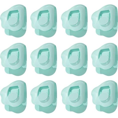 Clips de Housse de Couette, 12 pièces en Forme de Nuage sans Aiguille Attaches de Couette Anti-Dérapant Housse de Couette Clips Couette Pinces Clip pour Garder la Couette en Place (Vert)- (1/4)