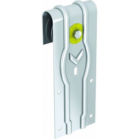 Monture à galet fonte sur fer plat 50 x 10 mm ROC1F Série SPORT galet en fonte pour porte 130 kg - MANTION
