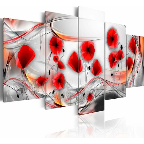 Tableau coquelicots en rotation - 200 x 100 cm (1/4)