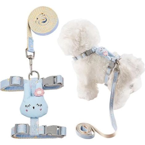 Pettorina per animali domestici, pettorina con guinzaglio per gatti, pettorina regolabile, accessorio essenziale per gatti, pettorina a gilet traspirante, per conigli e gatti (1/4)