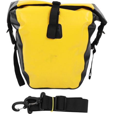 Sacoche arrière de vélo étanche 15L jaune, sac de selle pour cyclisme longue distance, petit porte-bagages extérieur imperméable (1/5)