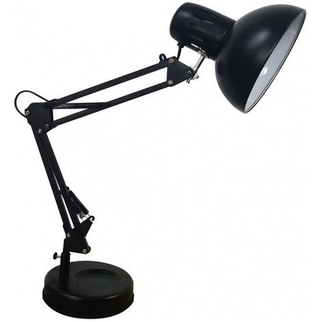 FABRILAMP 140371009  Lampe De Bureau Articulée Rutile 1xe27 Noir Mat 57x39x15 Cm (1/2)