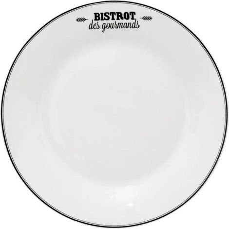 Lot de 6 Assiettes à Dessert "Bistrot" 20cm Blanc (1/2)