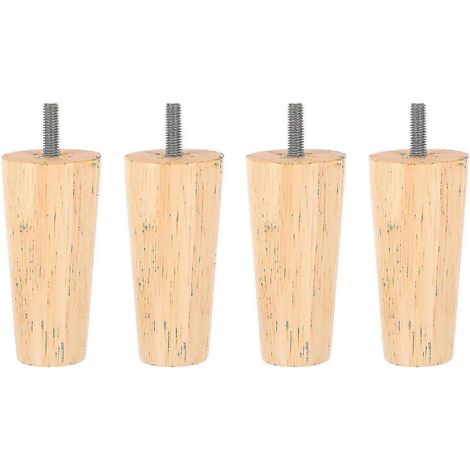 Pieds de table en bois massif (4 pièces), pieds de meubles robustes et fuselés, TyT IT GiftsGift Of G (1/5)