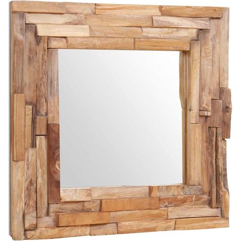 Miroir décoratif Teck 60x60 cm Carré