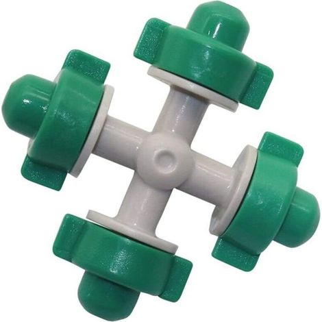 Gartenbewässerungs-Sprinkler, 4-5 Stück – Zerstäuberdüsen für Gewächshauslandwirtschaft und Beregnung, 6-mm-Anschluss, Wassernebeldüsen aus Kunststoff (Farbe: Schwarz) – Crezuo (1/4)