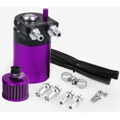 Universal Oil Catch Can, 300ml Filtre à air Reniflard Moteur Séparateur Réservoir d'huile Car Oil Catcher (Bleu) (1/5)