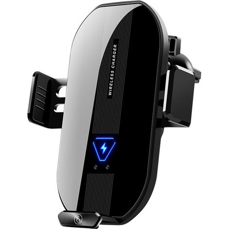 Support de chargeur sans fil pour voiture, support de téléphone de voiture à charge rapide et à fixation automatique, compatible avec les grilles d'aération (1/5)