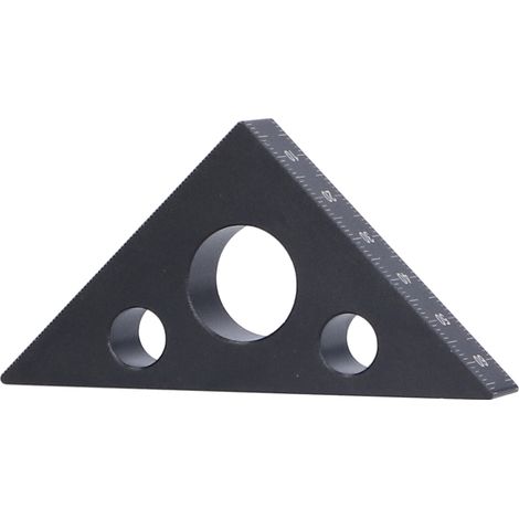 45-Grad-Dreiecklineal aus Aluminiumlegierung, 15 mm Dickenmesswerkzeug für die Holzbearbeitung (1/5)