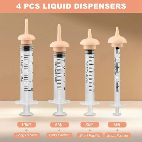 Kit de soins pour animaux de compagnie, kit d'alimentation au biberon pour chatons, comprenant une tétine, un distributeur de lait en poudre et une seringue pour liquides pour chiots nouveau-nés. (1/5)
