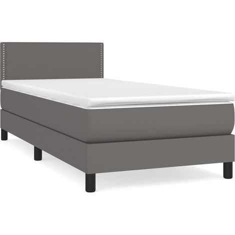 Maison Exclusive - Boxspringbett mit Matratze Grau 100x200 cm Kun