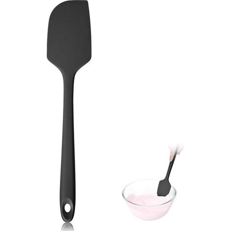 Hitzebeständiger Silikon Teigschaber 315°C, Schwarz, 29cm, Antihaft