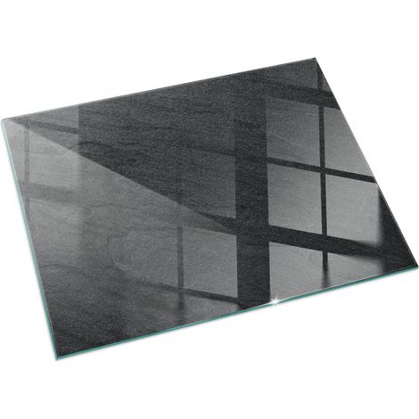Kaminofen Glasplatte Kaminplatte Kaminglas Funkenschutzplatte Dekorative Sicherheitsglas Steinoberflächenstruktur 60x40 cm