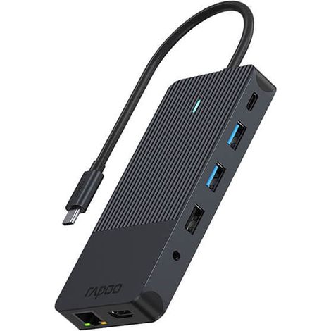 Rapoo UCM-2006 USB-C Multiport Adapter 12-in-1 HDMI SD LAN