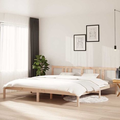 Estructura de cama sin colchón madera maciza 200x200 cm (1/5)