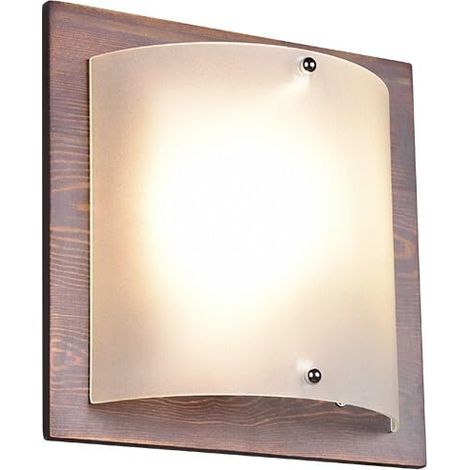 Applique murale E27 IP20 en bois naturel, design moderne et élégant, idéale pour l'éclairage d'ambiance et décoratif.