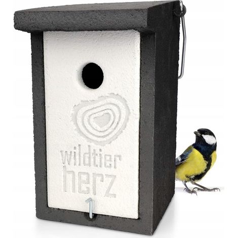 Nido de madera de hormigón Wildtierherz de 32 mm - Para carboneros comunes (1/4)
