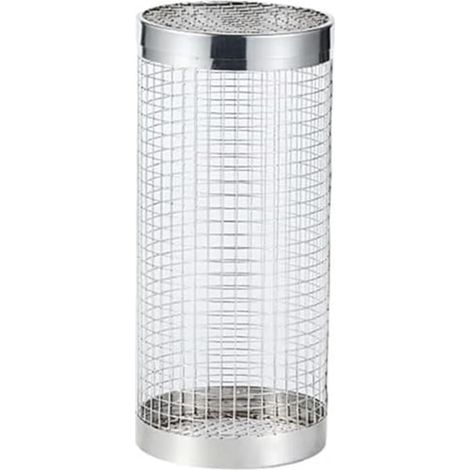 Panier à griller à roulettes en acier inoxydable, panier cylindrique en maille pour barbecue, idéal pour le camping et les grillades au jardin, 20 x 9 cm (1/5)