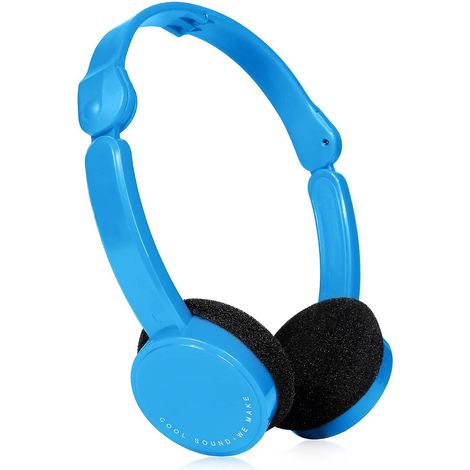 3.5mm Wired Over-ear Headphones Foldable Sports Headset Portable Music Earphones for Kids MP4 MP3 Sm-Blue (1/5)