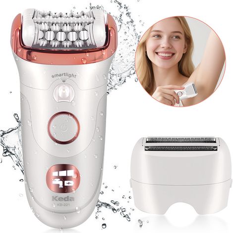 Braun Silk-épil 9 9-720, epilatore per una rimozione dei peli di lunga durata, con testina rasante e testina rifinitrice, tecnologia a pinzette MicroGrip, massaggio ad alta frequenza.