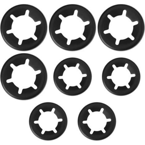 8 pièces M8 et M10 Rondelles de retenue de roue pour tondeuse à gazon 7,5x15 mm 9,5x18,5 mm Clips à encliqueter (1/5)