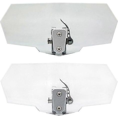 Extension de spoiler de pare-brise pour moto, déflecteur de vent réglable en acrylique et alliage d'aluminium, bicolore - 1 (1/4)