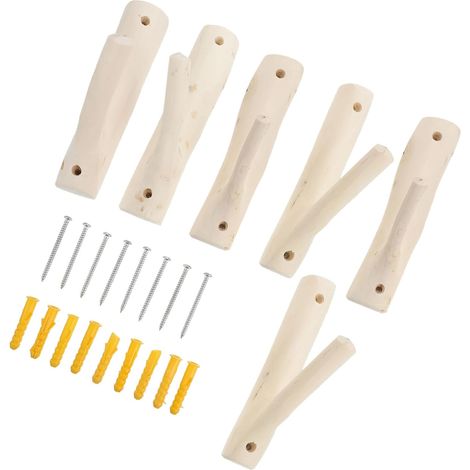Lot de 6 patères décoratives en forme de branches d arbre (1/5)