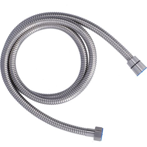 Flexible de douche en acier inoxydable de 148 cm avec raccord pour pommeau de douche, pour salle de bain et maison (1/5)