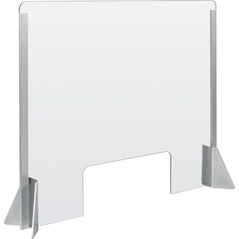 Schermo protettivo parafiato con feritoia per banconi e scrivanie - 660x560 mm (1/5)