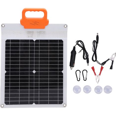 Tragbares 20W 18V Solarpanel-Ladegerät, wasserabweisend, mit Multifunktionsgriff, für Reisen im Freien. (1/5)